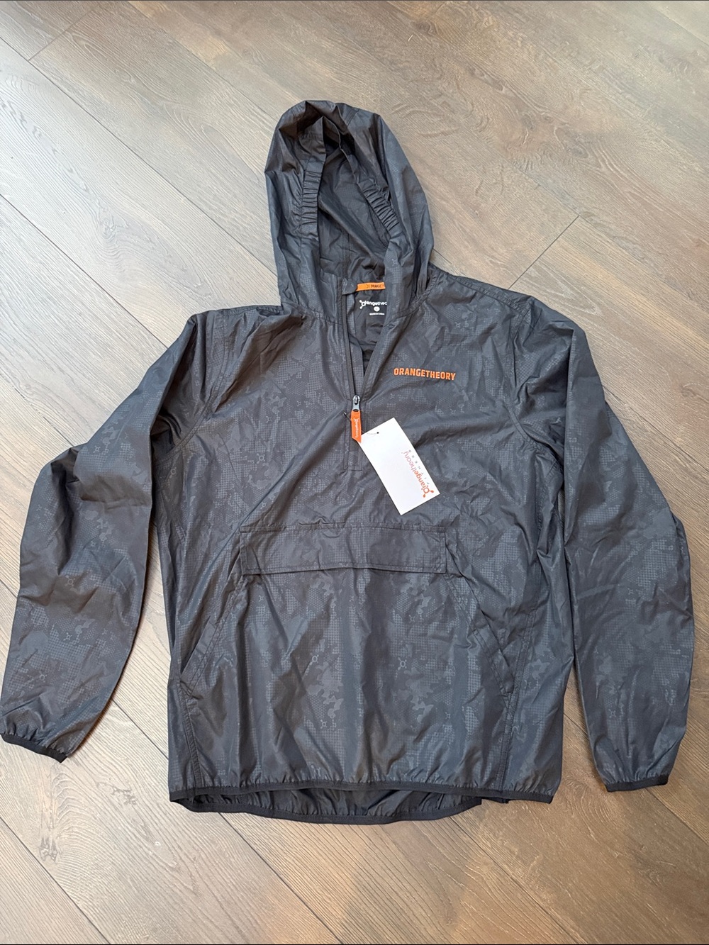 Orangetheory Black Hooded Windbreaker